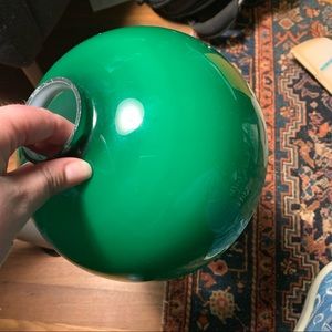 Antique green glass shade